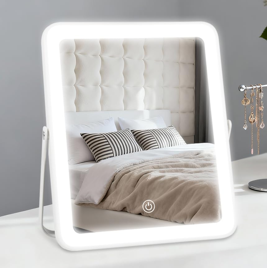 Portable LED Makeup Mirror with Rechargeable Battery