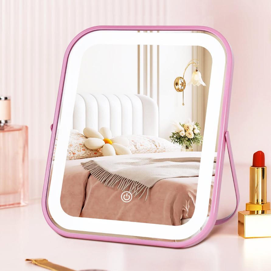 Portable LED Makeup Mirror with Rechargeable Battery