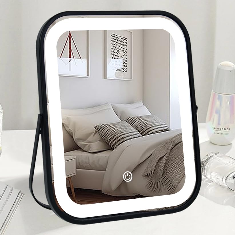 Portable LED Makeup Mirror with Rechargeable Battery