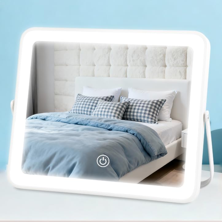 Portable LED Makeup Mirror with Rechargeable Battery