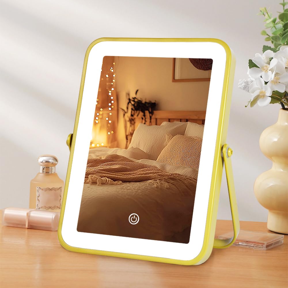 Portable LED Makeup Mirror with Rechargeable Battery