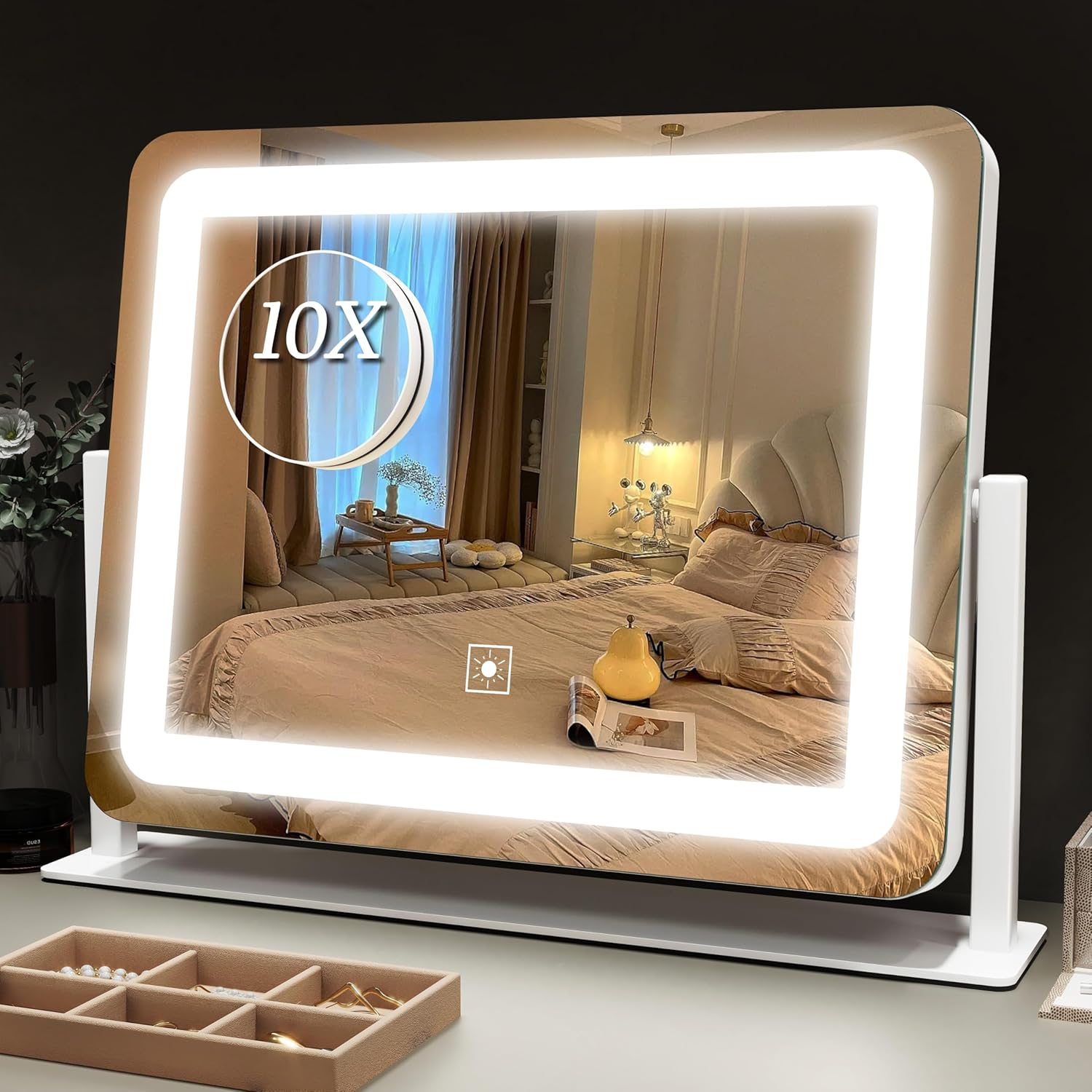 8x10 Inch LED Vanity Mirror with Touch Control