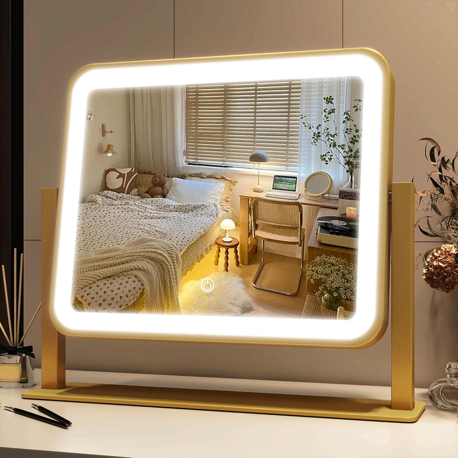 15x12.6 Inch LED Vanity Mirror with Touch Control