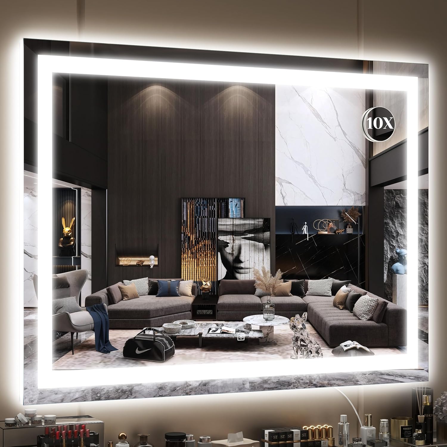 15x12.6 Inch LED Vanity Mirror with Touch Control