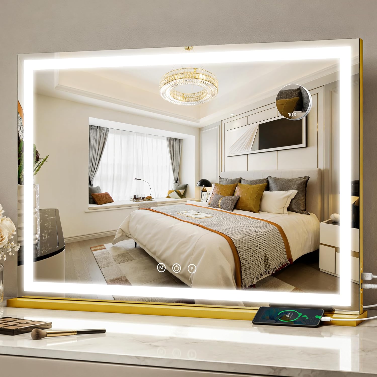 13x17 Inch LED Vanity Mirror with Touch Control
