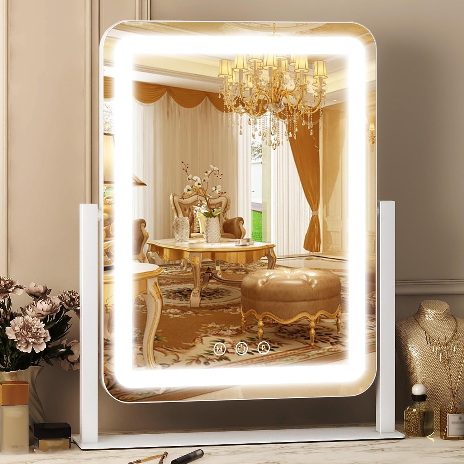 13x17 Inch LED Vanity Mirror with Touch Control