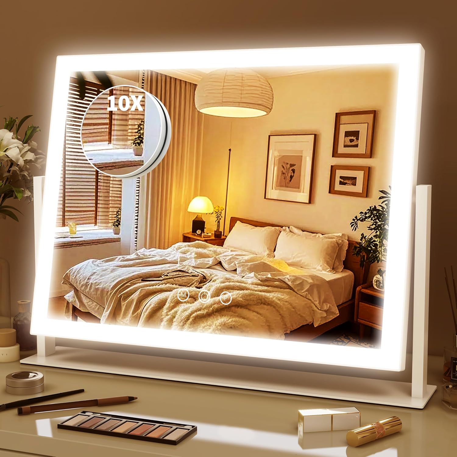 8x10 Inch LED Vanity Mirror with Touch Control