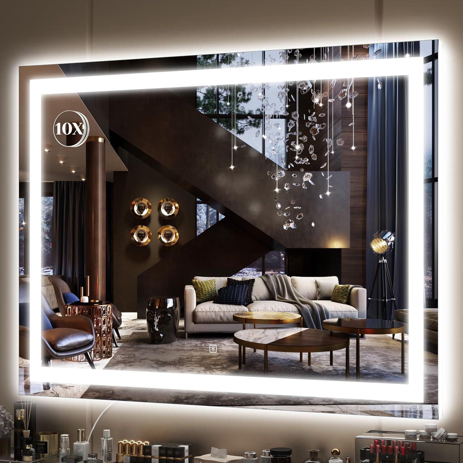 15x12.6 Inch LED Vanity Mirror with Touch Control