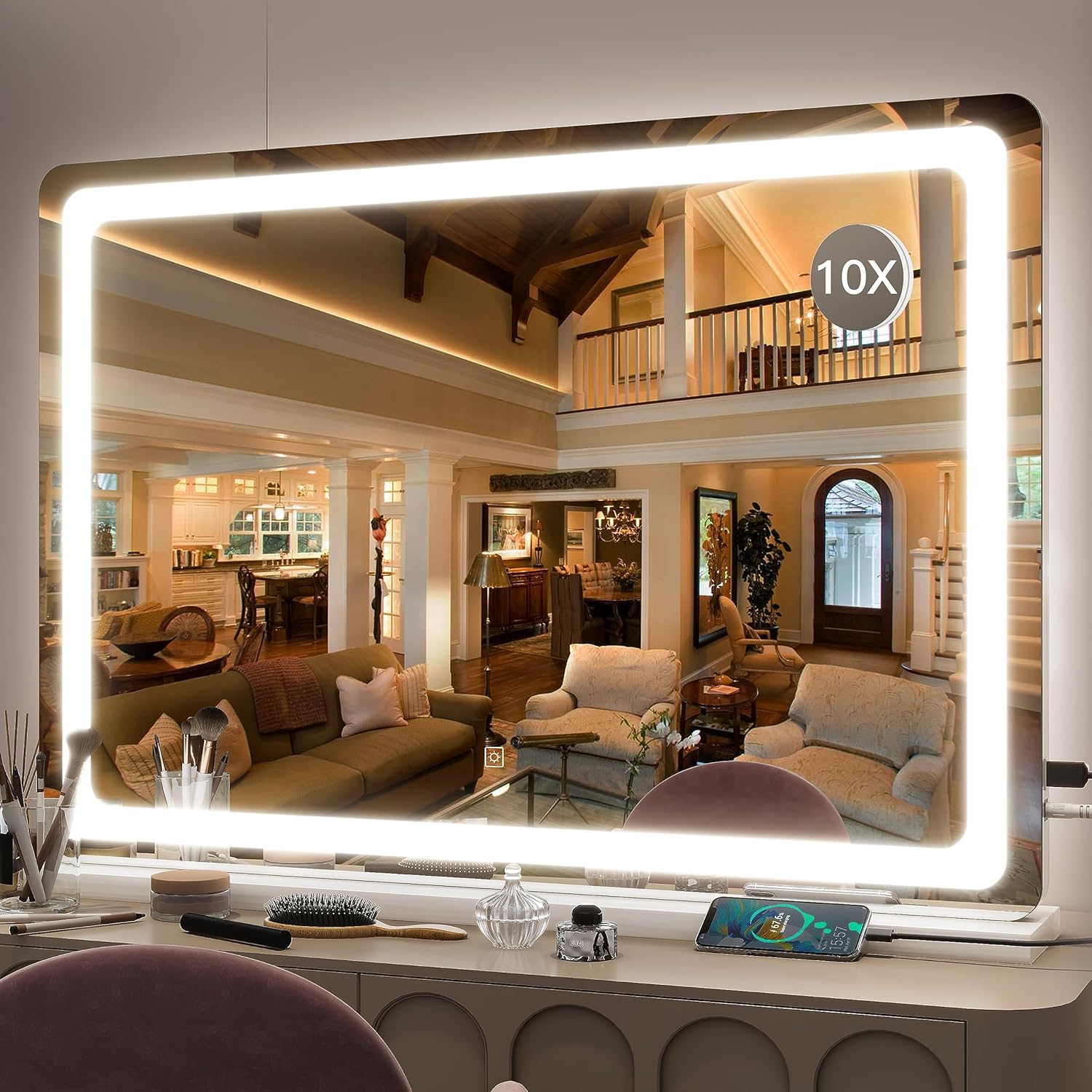 15x12.6 Inch LED Vanity Mirror with Touch Control
