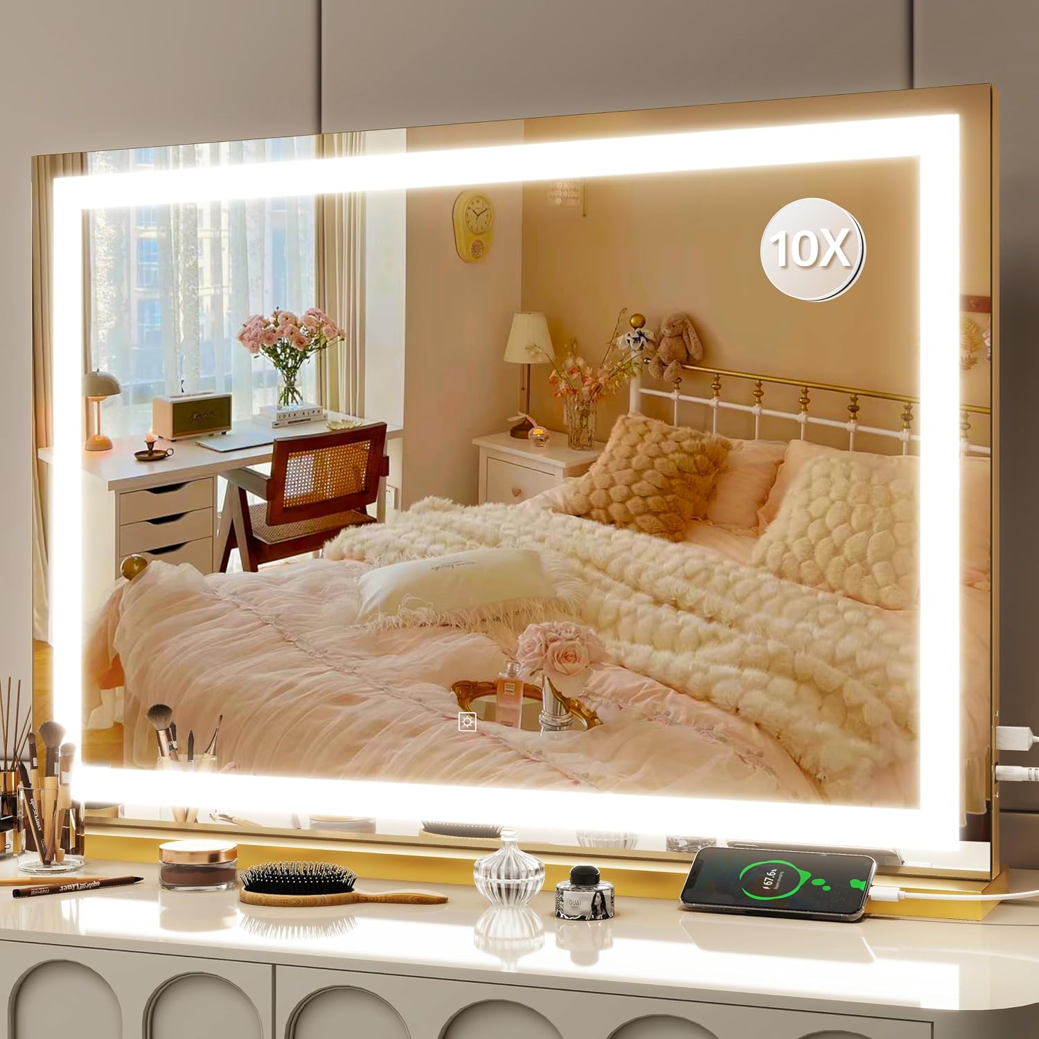 15x12.6 Inch LED Vanity Mirror with Touch Control