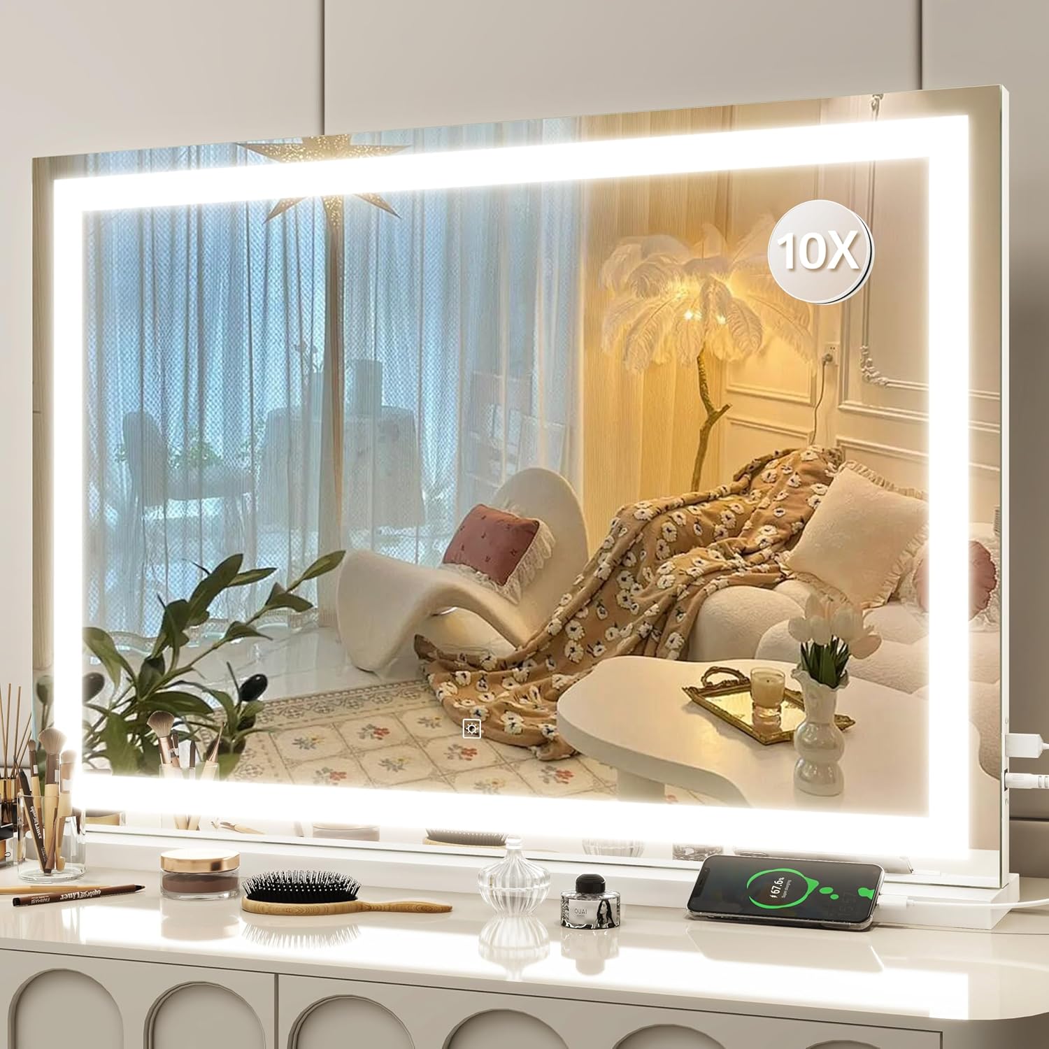 15x12.6 Inch LED Vanity Mirror with Touch Control