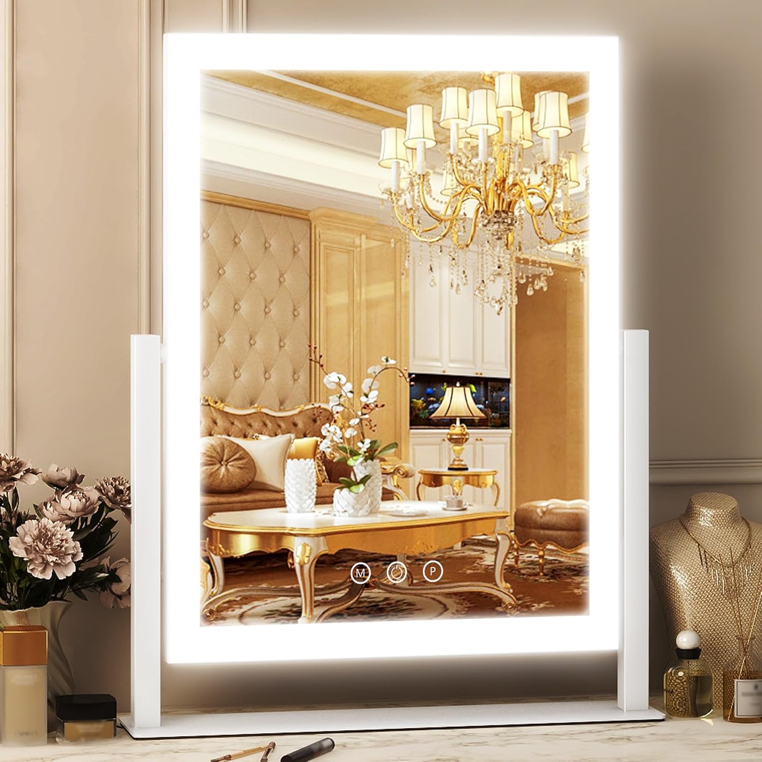 13x17 Inch LED Vanity Mirror with Touch Control