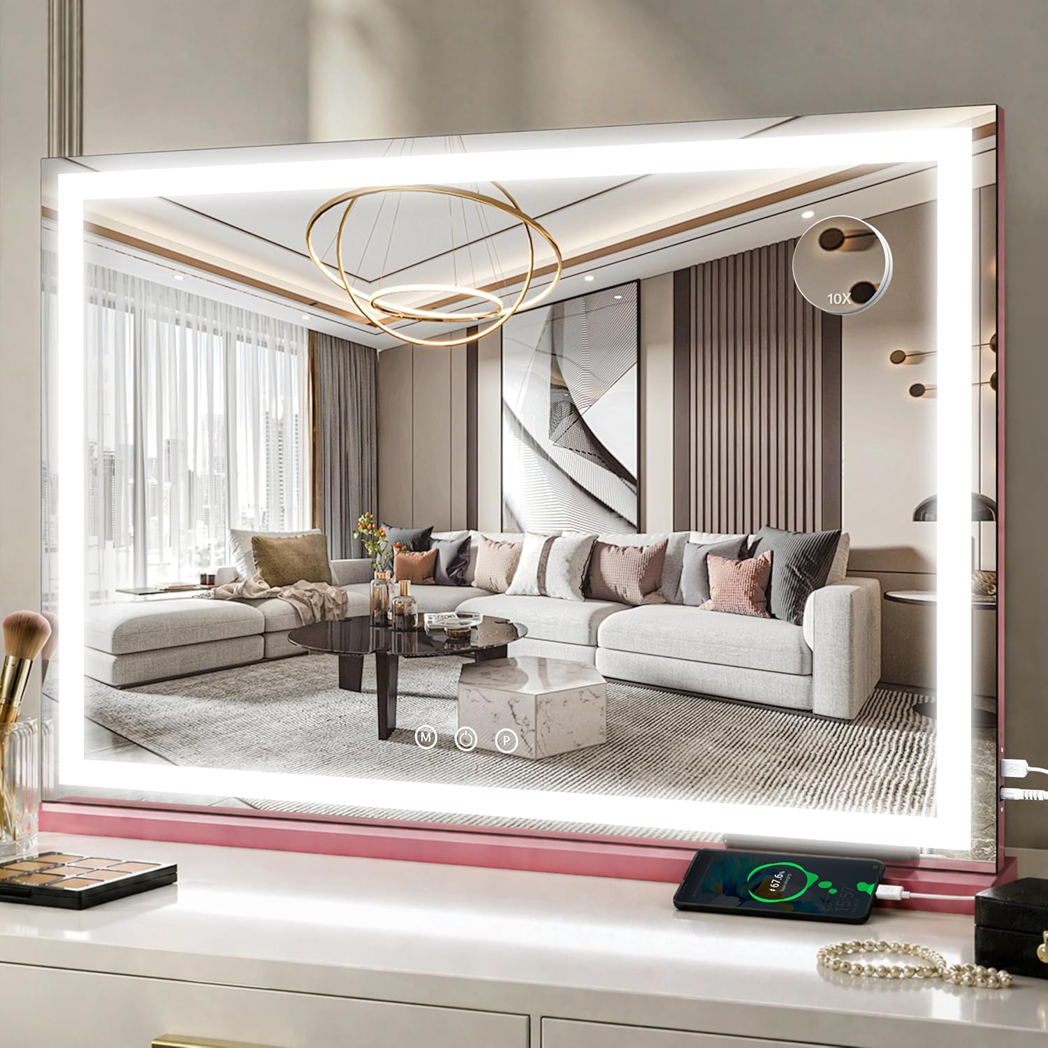 13x17 Inch LED Vanity Mirror with Touch Control