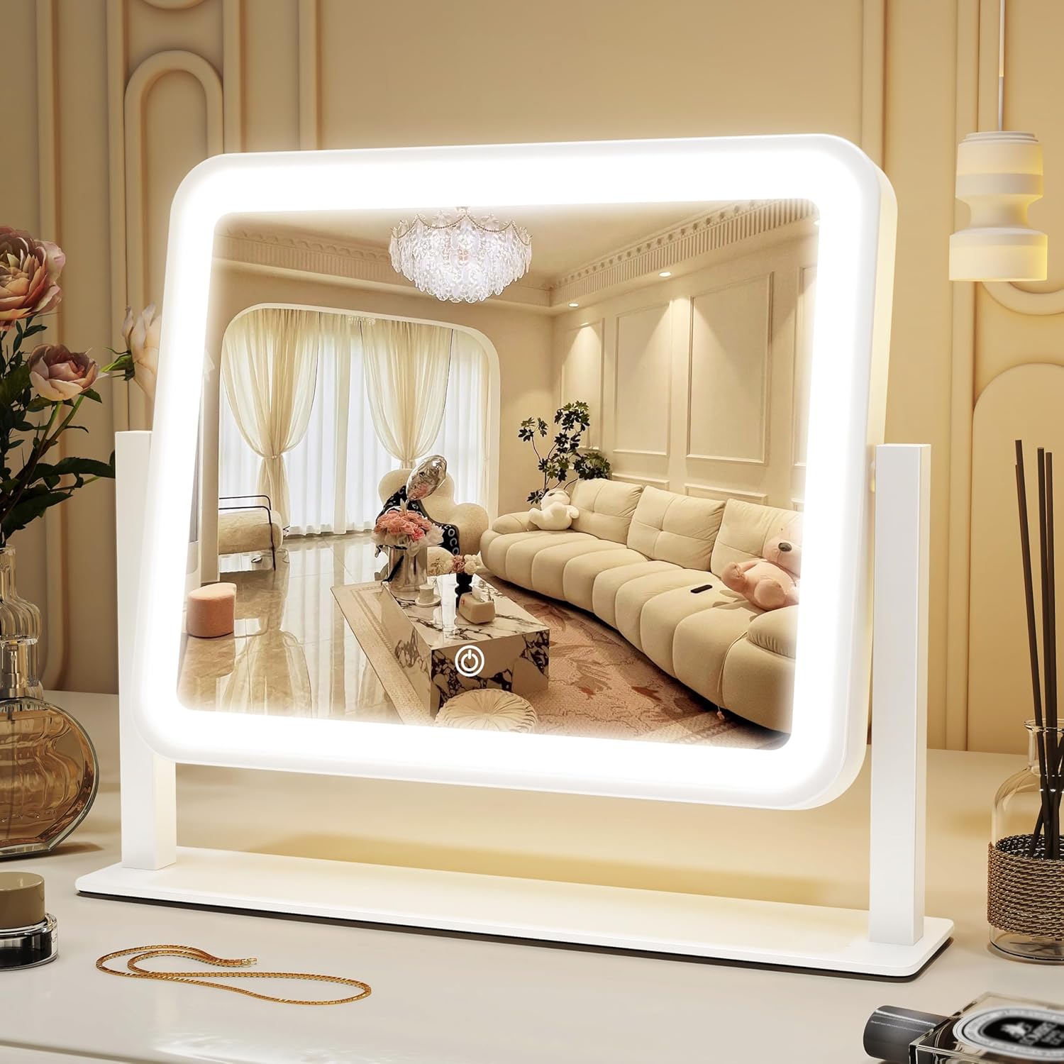 8x10 Inch LED Vanity Mirror with Touch Control