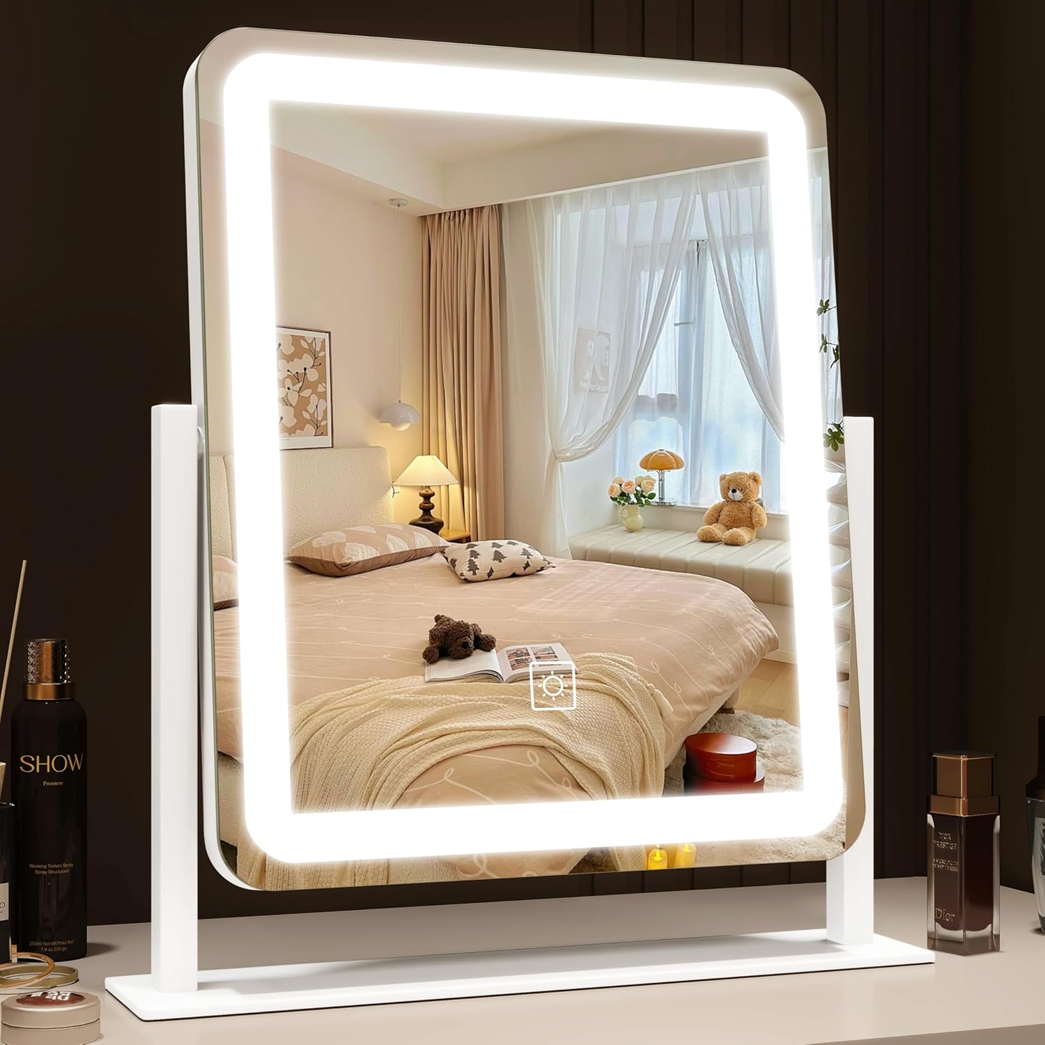 8x10 Inch LED Vanity Mirror with Touch Control