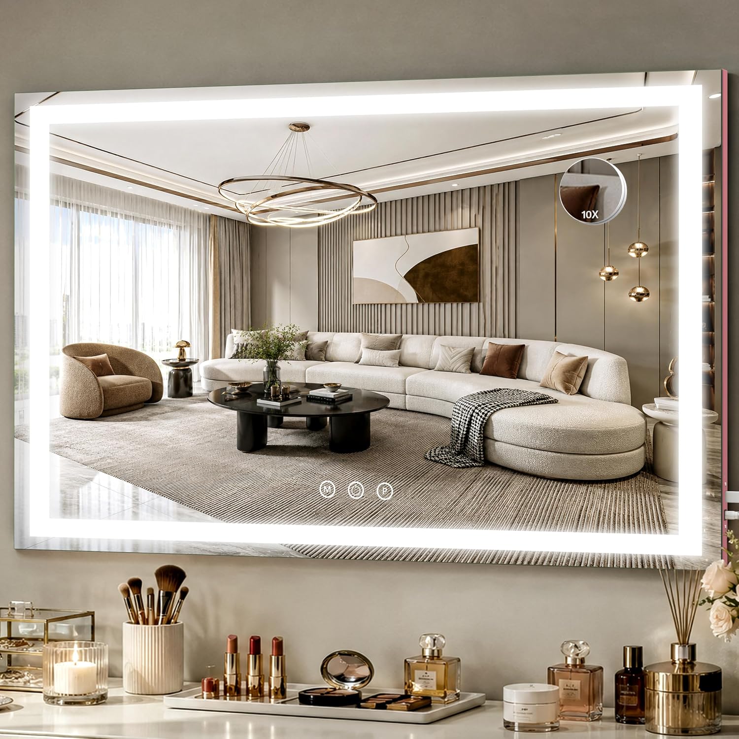 13x17 Inch LED Vanity Mirror with Touch Control