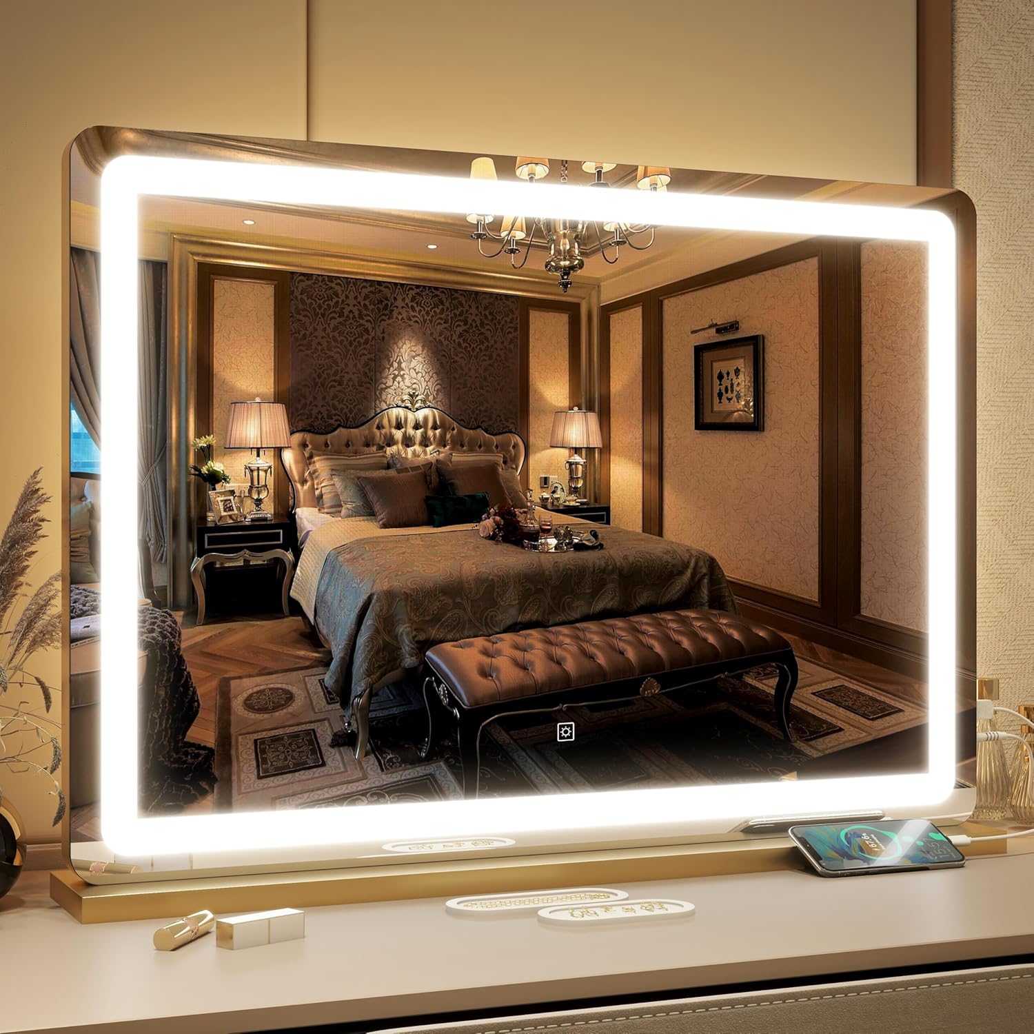 15x12.6 Inch LED Vanity Mirror with Touch Control